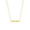 Avalon Bar Necklace with Engraving in Sterling Silver (18" Chain)