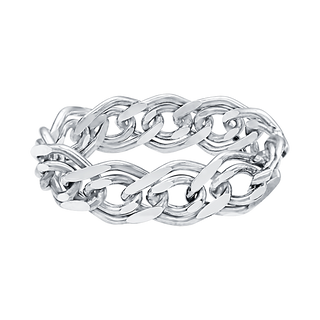 Nonna Chain Ring in Sterling Silver (Sizes 4-12) (3.4 mm - 6.3 mm)