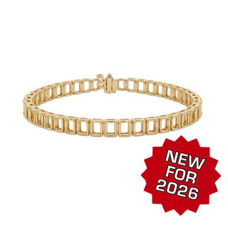 Emerald North-South 4 Prong Bracelet Mounting in 14K Gold