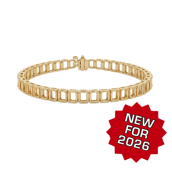 Emerald North-South 4 Prong Bracelet Mounting in 14K Gold