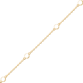 Bulk / Spooled Diamond by the Yard Cable Chain in 14K Yellow Gold (Diamond Bezel: Every 1.5")