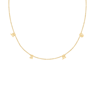 Hanging Old English Necklace in 14K Yellow Gold (18" Chain)