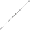 Finished Diamond by the Yard Cable Chain Bracelet in 14K White Gold with Natural Diamonds