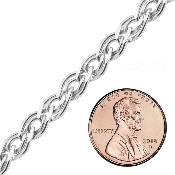 Bulk / Spooled Nonna Chain in Sterling Silver (2.30 mm - 7.70 mm)