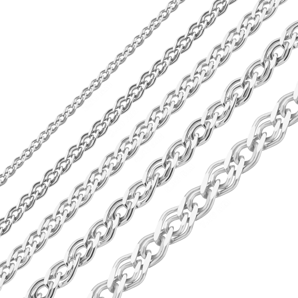 Bulk / Spooled Nonna Chain in Sterling Silver (2.30 mm - 7.70 mm)