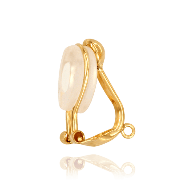 Earrings Clips with Dapped Backs and Cushion (14 x 10 mm)