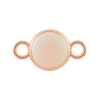 Diamond or Gemstone Bezel Bracelet/Necklace Charm in 14K Pink Gold