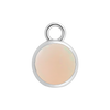 Diamond or Gemstone Bezel Drop Charm in 14K White Gold