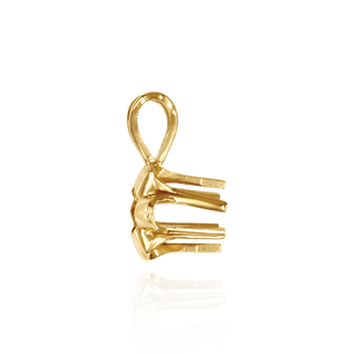 Round Six Prong Buttercup Pendants in 14K Gold (1.75 mm - 6.50 mm)