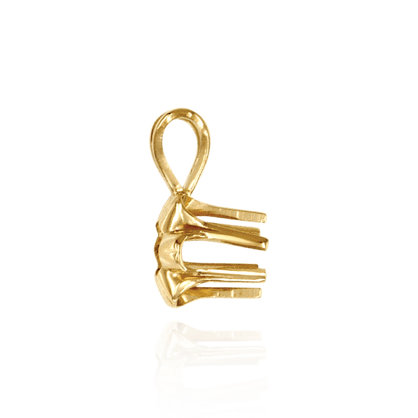 Round Six Prong Buttercup Pendants in 14K Gold (1.75 mm - 6.50 mm)