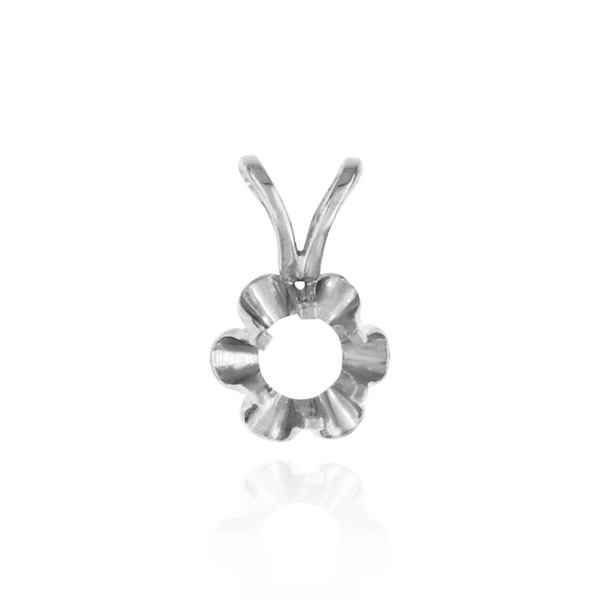 Round Six Prong Buttercup Pendants in 14K Gold (1.75 mm - 6.50 mm)