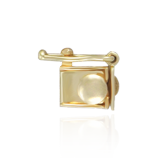 Open Top Box Clasps with Push Button (5.25 mm - 12 mm)