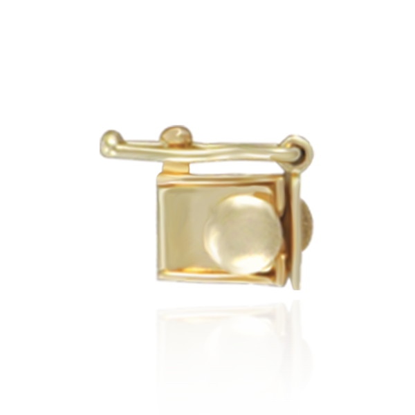 Open Top Box Clasps with Push Button (5.25 mm - 12 mm)