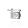 Open Top Box Clasps with Push Button (5.25 mm - 12 mm)
