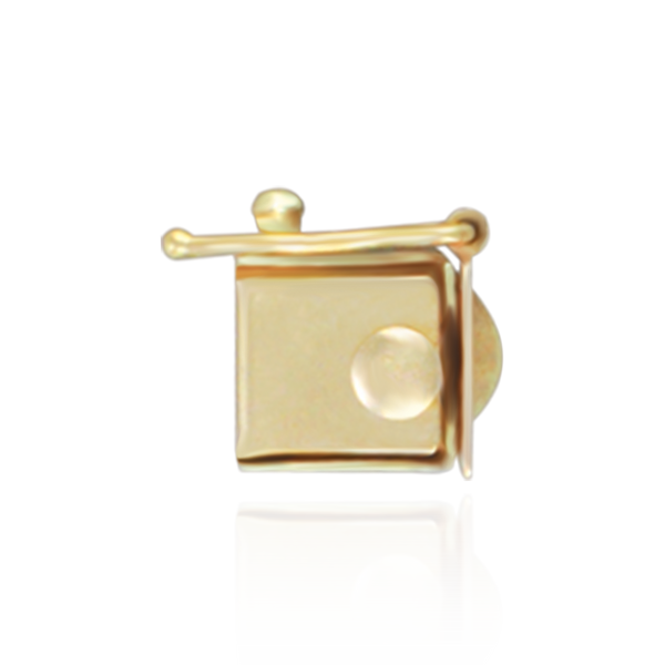 Open Top Box Clasps with Push Button (5.25 mm - 12 mm)