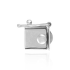 Open Top Box Clasps with Push Button (5.25 mm - 12 mm)