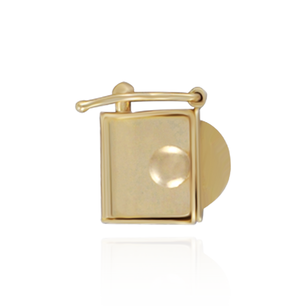 Open Top Box Clasps with Push Button (5.25 mm - 12 mm)