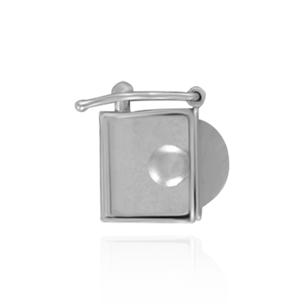 Open Top Box Clasps with Push Button (5.25 mm - 12 mm)