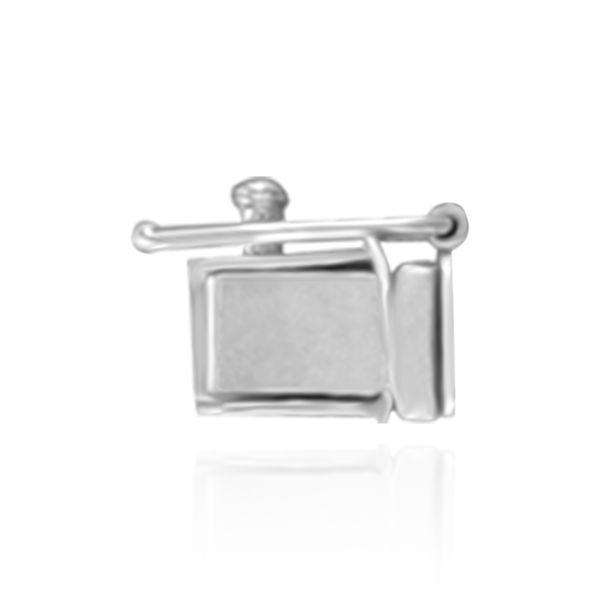 Hidden Box Clasps with Push Bar Release (3.25 mm - 10 mm)