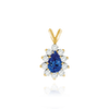 10 Stone Pear Shape Cluster Pendants (5.00 x 3.00 mm - 7.00 x 5.00 mm)