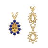 10 Stone Pear Shape Cluster Pendants (5.00 x 3.00 mm - 7.00 x 5.00 mm)