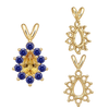 10 Stone Pear Shape Cluster Pendants (5.00 x 3.00 mm - 7.00 x 5.00 mm)