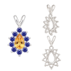 10 Stone Pear Shape Cluster Pendants (5.00 x 3.00 mm - 7.00 x 5.00 mm)