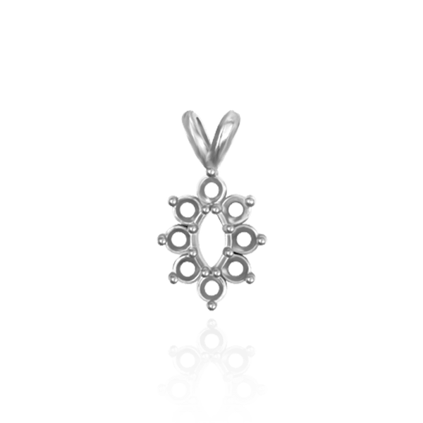 8 Stone Marquise Shape Cluster Pendants (4.00 x 1.75 mm - 8.00 x 4.00 mm)