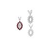 12 Stone Marquise Shaped Cluster Pendants (4.00 x 1.75 mm - 12.00 x 6.00 mm)