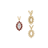 12 Stone Marquise Shaped Cluster Pendants (4.00 x 1.75 mm - 12.00 x 6.00 mm)