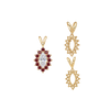 12 Stone Marquise Shaped Cluster Pendants (4.00 x 1.75 mm - 12.00 x 6.00 mm)