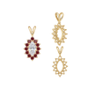 12 Stone Marquise Shaped Cluster Pendants (4.00 x 1.75 mm - 12.00 x 6.00 mm)