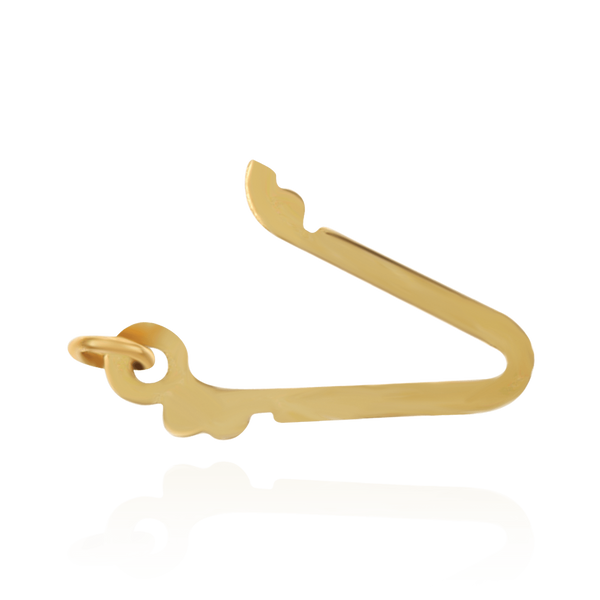 14K Gold Fish Hook for Pearl Clasps (10 x 5 mm - 14 x 6 mm) 14K Yellow Gold / 14 x 6 mm