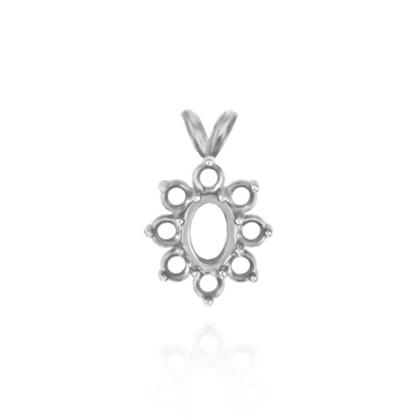 8 Stone Oval Cluster Pendants (3.00 x 2.00 mm - 22.00 x 16.00 mm)