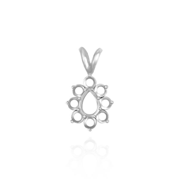 8 Stone Pear Shape Cluster Pendants (5.00 x 3.00 mm - 8.00 x 5.00 mm)