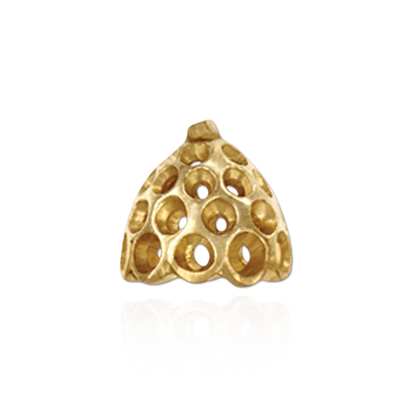Cap Ends in 14K and 18K Gold (7 mm Cup)
