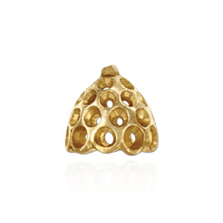 Cap Ends in 14K and 18K Gold (7 mm Cup)
