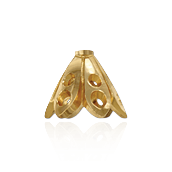 Cap Ends in 14K and 18K Gold (6 mm Cup)