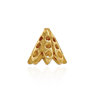 Cap Ends in 14K and 18K Gold (7 mm Cup)