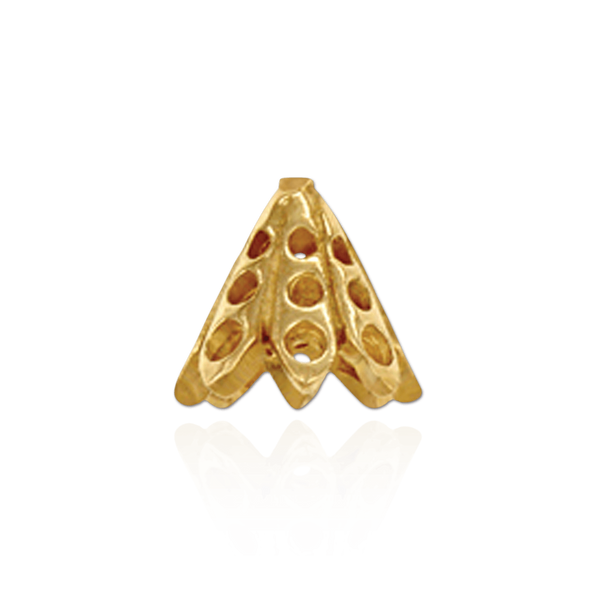 Cap Ends in 14K and 18K Gold (7 mm Cup)