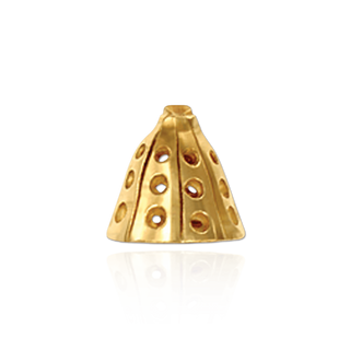 Cap Ends in 14K and 18K Gold (7 mm Cup)