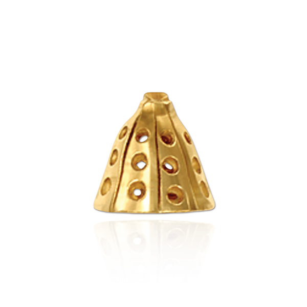 Cap Ends in 14K and 18K Gold (7 mm Cup)