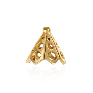 Cap Ends in 14K and 18K Gold (9 mm Cup)