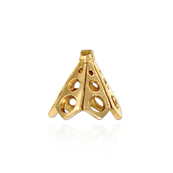 Cap Ends in 14K and 18K Gold (9 mm Cup)