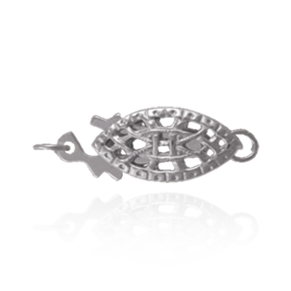 Fish Hook Filigree Pearl Clasps (14 mm)