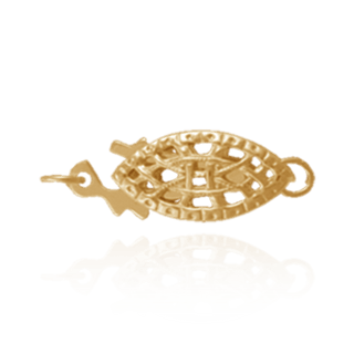 Fish Hook Filigree Pearl Clasps (14 mm)