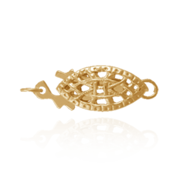 Fish Hook Filigree Pearl Clasps (14 mm)