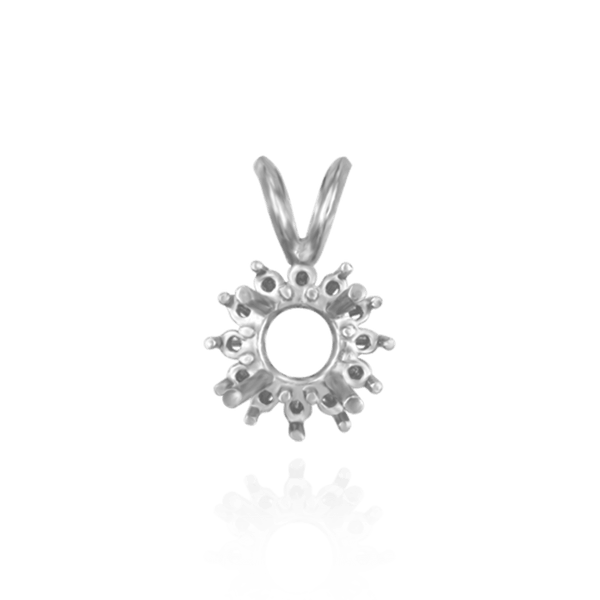 Round Cluster Pendants (8-12 Side Stones | 3.00 mm - 8.00 mm)