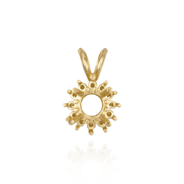 Round Cluster Pendants (8-12 Side Stones | 3.00 mm - 8.00 mm)