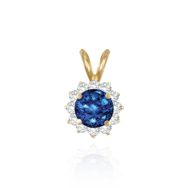 Round Cluster Pendants (8-12 Side Stones | 3.00 mm - 8.00 mm)